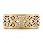  14K Gold And 14k Yellow Gold 14K Gold And 14k Yellow Gold Two-tone Filigree Men's Wedding Band - Top View -  102568 - Thumbnail