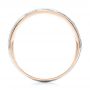 14k Rose Gold And 14K Gold Two-tone Hammered Men's Wedding Band - Front View -  103024 - Thumbnail