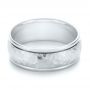 18k White Gold And 18K Gold 18k White Gold And 18K Gold Two-tone Hammered Men's Wedding Band - Flat View -  103024 - Thumbnail