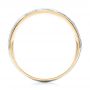 14k Yellow Gold And 14K Gold 14k Yellow Gold And 14K Gold Two-tone Hammered Men's Wedding Band - Front View -  103024 - Thumbnail
