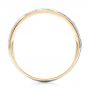 18k Yellow Gold And 18K Gold 18k Yellow Gold And 18K Gold Two-tone Hammered Men's Wedding Band - Front View -  103024 - Thumbnail