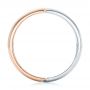 18k Rose Gold And Platinum 18k Rose Gold And Platinum Two-tone Men's Wedding Band - Front View -  102603 - Thumbnail