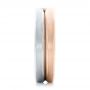14k Rose Gold And Platinum 14k Rose Gold And Platinum Two-tone Men's Wedding Band - Side View -  102603 - Thumbnail