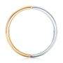 18k Yellow Gold And Platinum 18k Yellow Gold And Platinum Two-tone Men's Wedding Band - Front View -  102603 - Thumbnail