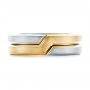 18k Yellow Gold And Platinum 18k Yellow Gold And Platinum Two-tone Men's Wedding Band - Top View -  102603 - Thumbnail