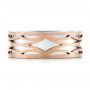  14K Gold And 14k Rose Gold Two-tone Filigree Men's Band - Top View -  103127 - Thumbnail