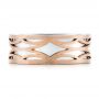  Platinum And 18k Rose Gold Platinum And 18k Rose Gold Two-tone Filigree Men's Band - Top View -  103127 - Thumbnail