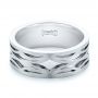  14K Gold And Platinum 14K Gold And Platinum Two-tone Filigree Men's Band - Flat View -  103127 - Thumbnail