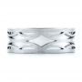  Platinum And 18k White Gold Platinum And 18k White Gold Two-tone Filigree Men's Band - Top View -  103127 - Thumbnail