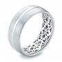  18K Gold And 18k White Gold 18K Gold And 18k White Gold Two-tone Men's Wedding Band - Three-Quarter View -  103837 - Thumbnail