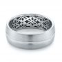  18K Gold And 18k White Gold 18K Gold And 18k White Gold Two-tone Men's Wedding Band - Flat View -  103837 - Thumbnail