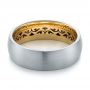 Two-tone Men's Wedding Band - Flat View -  103857 - Thumbnail