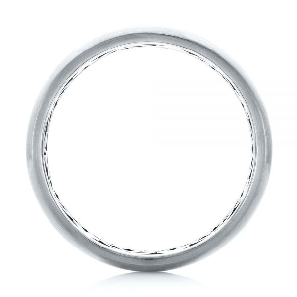 18K Gold And 18k White Gold 18K Gold And 18k White Gold Two-tone Men's Wedding Band - Front View - 103837