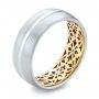  18K Gold And 14k Yellow Gold 18K Gold And 14k Yellow Gold Two-tone Men's Wedding Band - Three-Quarter View -  103837 - Thumbnail