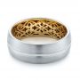  14K Gold And 14k Yellow Gold Two-tone Men's Wedding Band - Flat View -  103837 - Thumbnail