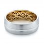  Platinum And 14k Yellow Gold Platinum And 14k Yellow Gold Two-tone Men's Wedding Band - Flat View -  103837 - Thumbnail