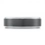 Two-tone Zirconium Men's Wedding Ring - Top View -  105893 - Thumbnail