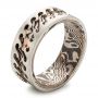 Wave Mokume Men's Wedding Band - Three-Quarter View -  102562 - Thumbnail