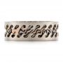 Wave Mokume Men's Wedding Band - Top View -  102562 - Thumbnail