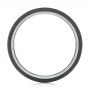 White Tungsten Carbide Men's Wedding Band - Front View -  103884 - Thumbnail