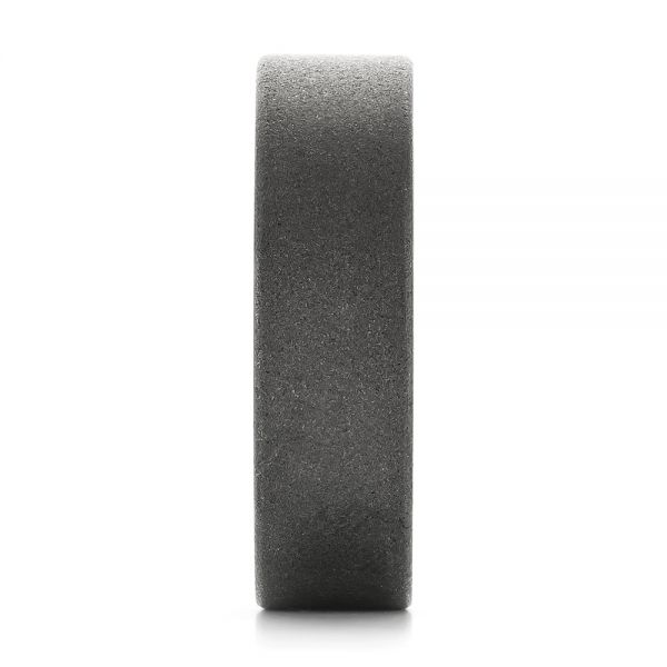 White Tungsten Carbide Men's Wedding Band - Side View - 103884