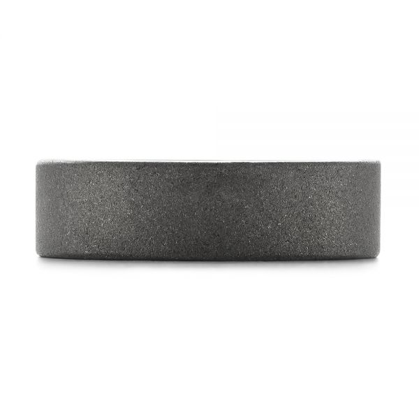 White Tungsten Carbide Men's Wedding Band - Top View - 103884