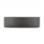 White Tungsten Carbide Men's Wedding Band - Top View -  103884 - Thumbnail