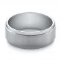 White Tungsten Men's Wedding Ring - Flat View -  103877 - Thumbnail