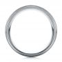 White Tungsten Men's Wedding Ring - Front View -  103877 - Thumbnail
