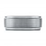 White Tungsten Men's Wedding Ring - Top View -  103877 - Thumbnail