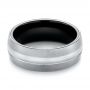 White And Black Tungsten Men's Wedding Band - Flat View -  103873 - Thumbnail