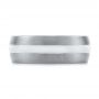 White And Black Tungsten Men's Wedding Band - Top View -  103873 - Thumbnail