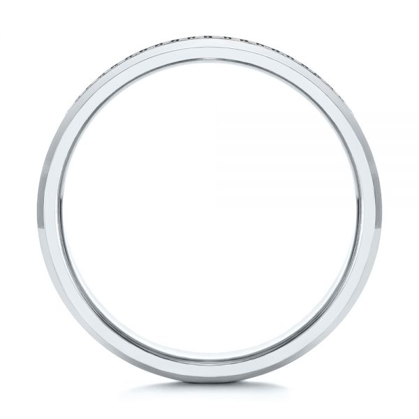 Woven Carbon Fiber Inlay Wedding Band - Front View - 105528
