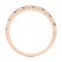 14k Rose Gold 14k Rose Gold Alexandrite And Diamond Wedding Band - Front View -  104592 - Thumbnail