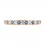 14k Rose Gold 14k Rose Gold Alexandrite And Diamond Wedding Band - Top View -  104592 - Thumbnail