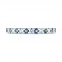 18k White Gold 18k White Gold Alexandrite And Diamond Wedding Band - Top View -  104592 - Thumbnail