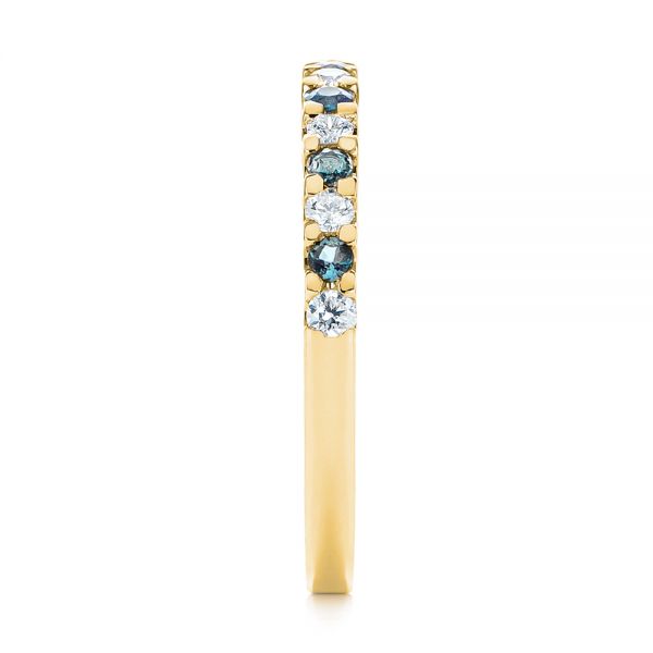 14k Yellow Gold 14k Yellow Gold Alexandrite And Diamond Wedding Band - Side View - 104592