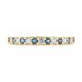 18k Yellow Gold 18k Yellow Gold Alexandrite And Diamond Wedding Band - Top View -  104592 - Thumbnail