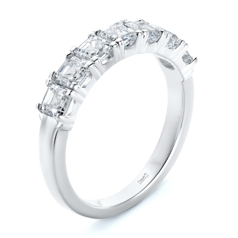 Asscher Cut Diamond Wedding Band - Image
