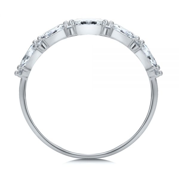 Platinum Platinum Assorted Diamond Wedding Band - Front View - 107711