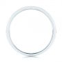14k White Gold Baguette Blue Topaz And Diamond Wedding Band - Front View -  105423 - Thumbnail