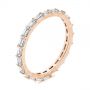 18k Rose Gold Baguette Diamond Eternity Wedding Band