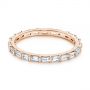 14k Rose Gold 14k Rose Gold Baguette Diamond Eternity Wedding Band - Flat View -  105865 - Thumbnail