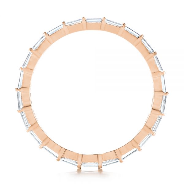 14k Rose Gold 14k Rose Gold Baguette Diamond Eternity Wedding Band - Front View - 105865