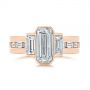 18k Rose Gold 18k Rose Gold Baguette Diamond Eternity Wedding Band - Top View -  105865 - Thumbnail