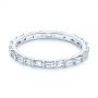  Platinum Platinum Baguette Diamond Eternity Wedding Band - Flat View -  105865 - Thumbnail