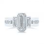 18k White Gold 18k White Gold Baguette Diamond Eternity Wedding Band - Top View -  105865 - Thumbnail