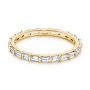 18k Yellow Gold 18k Yellow Gold Baguette Diamond Eternity Wedding Band - Flat View -  105865 - Thumbnail