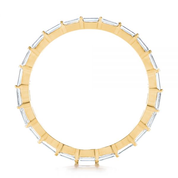 14k Yellow Gold 14k Yellow Gold Baguette Diamond Eternity Wedding Band - Front View - 105865