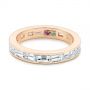 18k Rose Gold 18k Rose Gold Baguette Diamond Wedding Band - Flat View -  105294 - Thumbnail